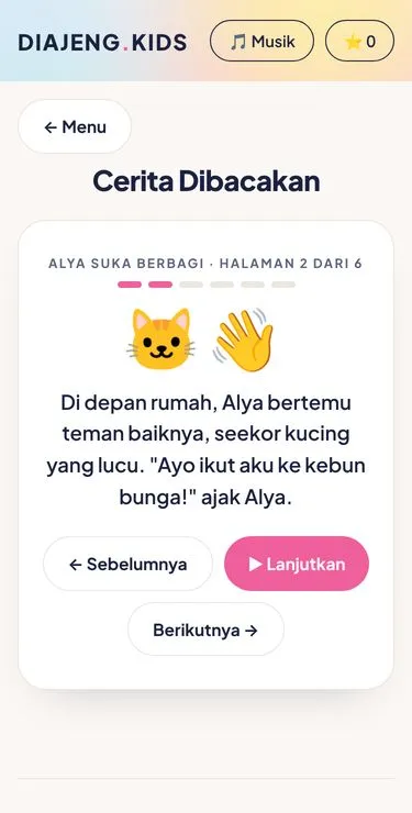 Halaman Cerita Dibacakan
